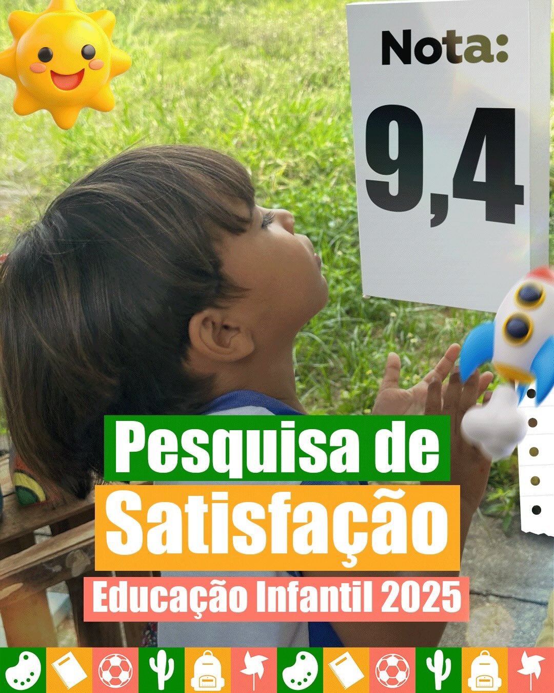 Pesquisa de Satisfação aponta alto índice de aprovação da Educação Infantil em Pão de Açúcar